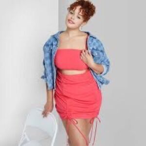 ⭐️nwt Wild Fable Sleeveless Cut Out Ruched Front Bodycon Dress⭐️